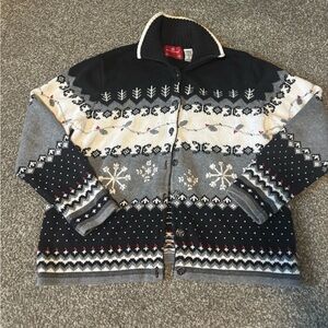 Holiday Lodge Snowflake Cotton Cardigan